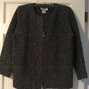 Black and white blazer